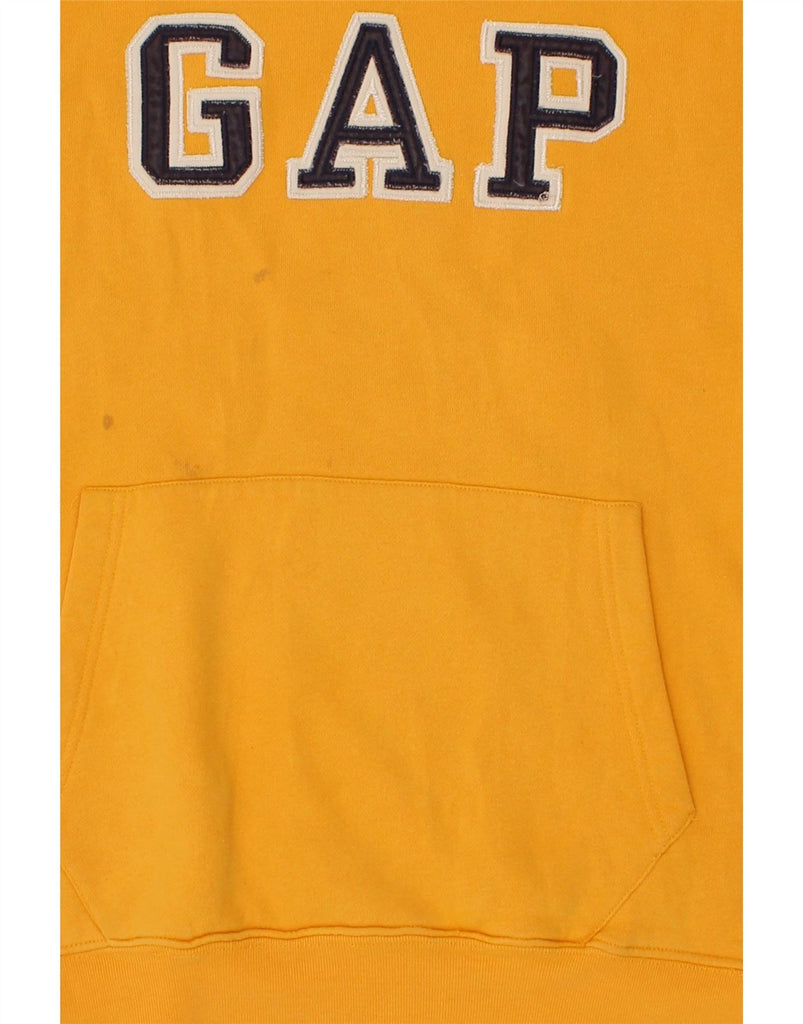 GAP Boys Graphic Hoodie Jumper 14-15 Years 2XL Yellow Cotton Vintage Gap and Second-Hand Gap from Messina Hembry 