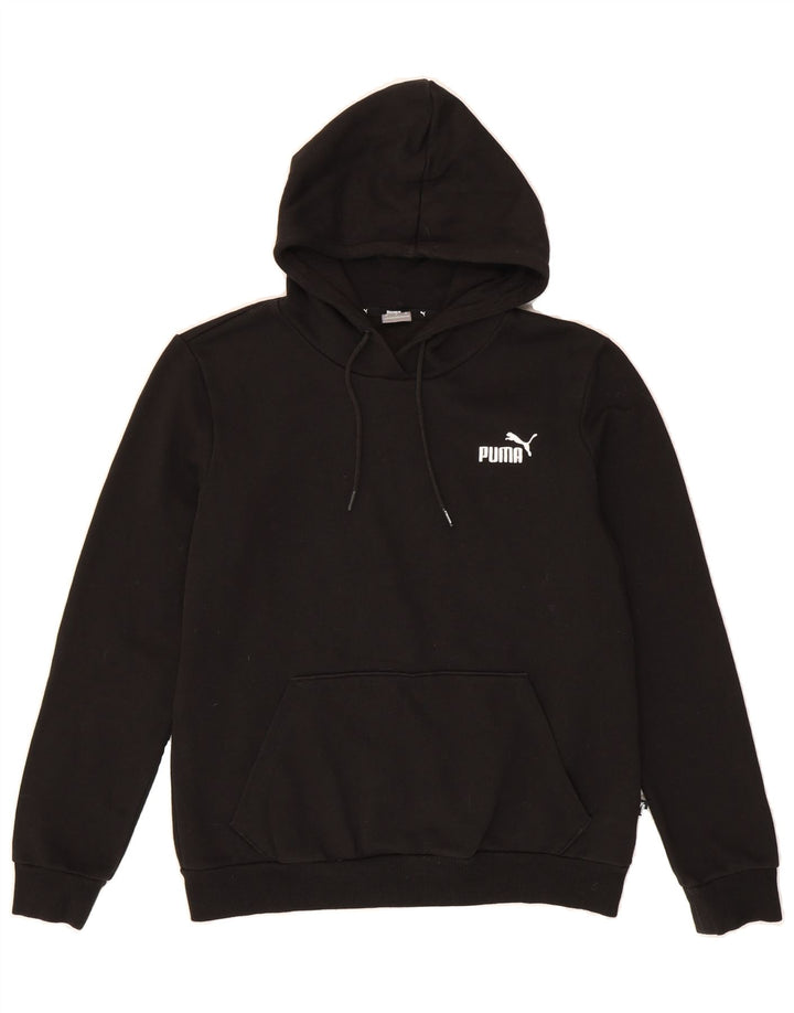 PUMA Womens Hoodie Jumper UK 14 Medium Black Cotton Vintage Puma and Second-Hand Puma from Messina Hembry 