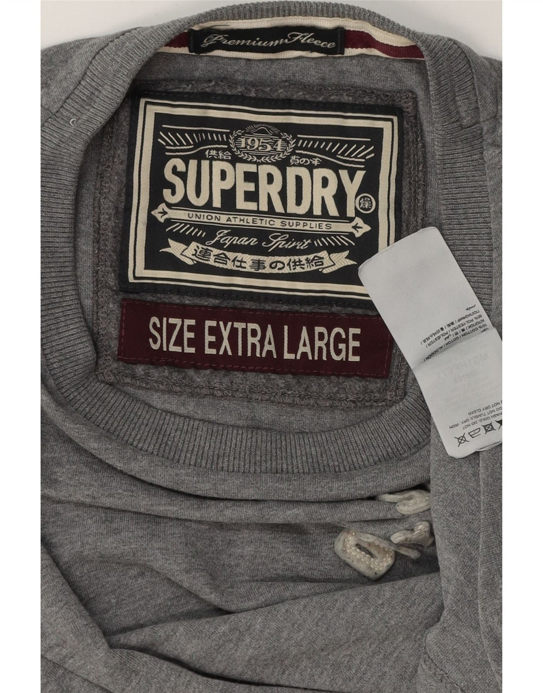 SUPERDRY Mens Graphic T-Shirt Top XL Grey Cotton