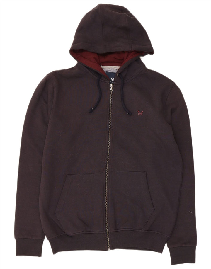Crew Clothing Mens Zip Hoodie Sweater Small Navy Blue Polyester