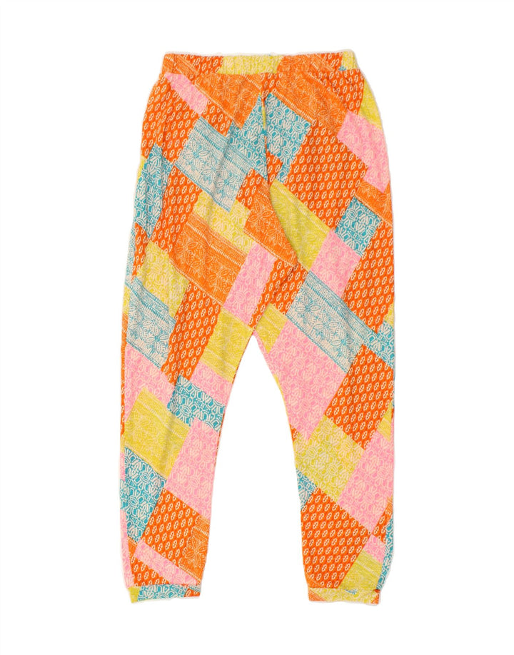 BENETTON Girls Casual Trousers 15-16 Years W28 L25  Orange Patchwork | Vintage Benetton | Thrift | Second-Hand Benetton | Used Clothing | Messina Hembry 