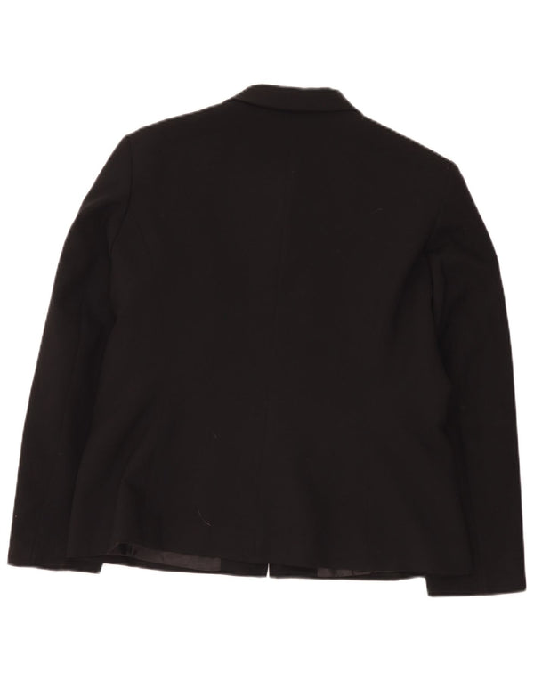 Vintage Womens Full Zip Blazer Jacket UK 16 Large Black