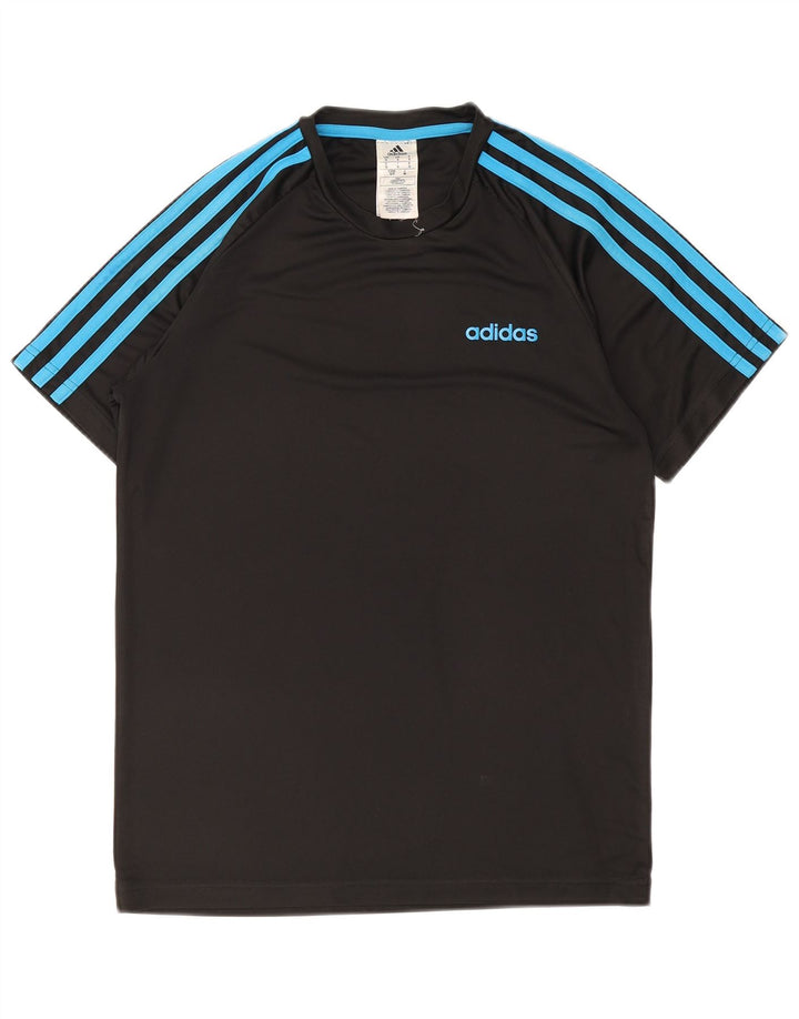 Adidas Mens T-Shirt Top Small Black Polyester