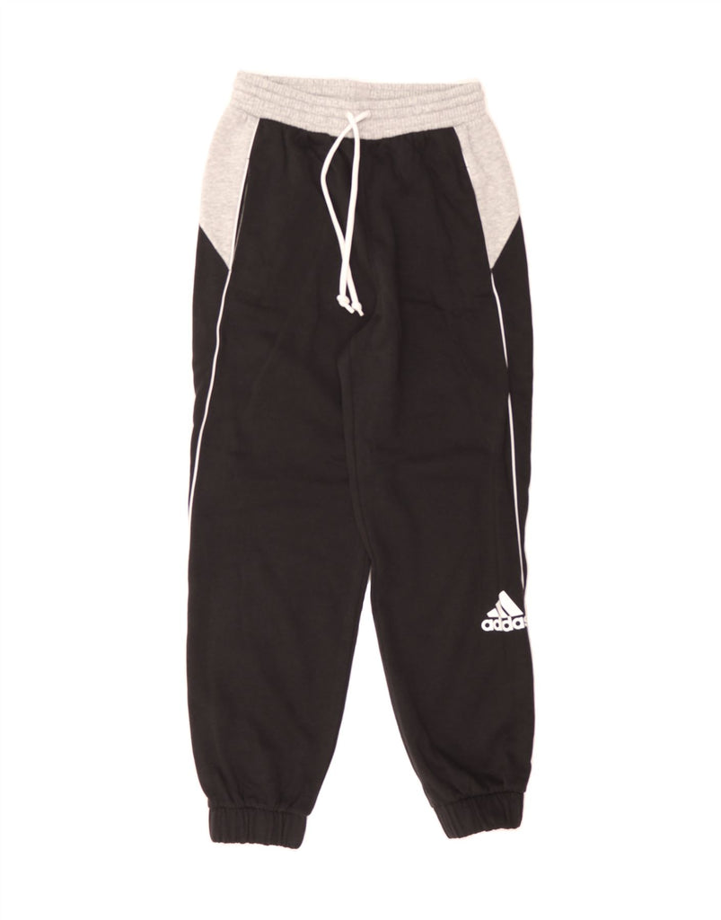 ADIDAS Womens Tracksuit Trousers Joggers UK 8/10 Small  Black Colourblock Vintage Adidas and Second-Hand Adidas from Messina Hembry 