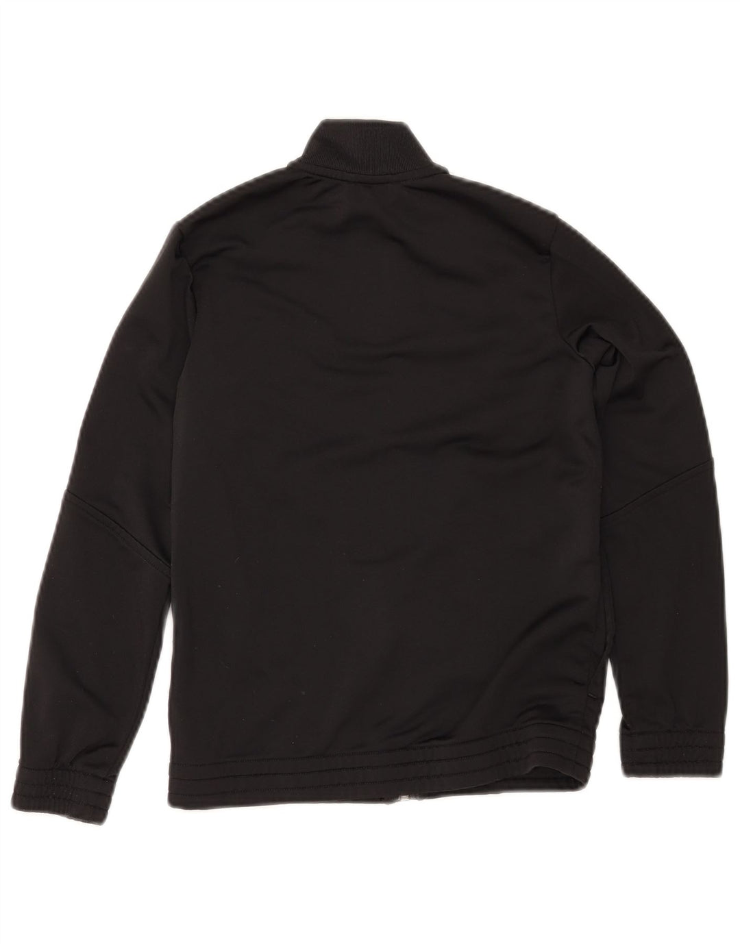 ADIDAS Boys Tracksuit Top Jacket 9-10 Years Black Polyester