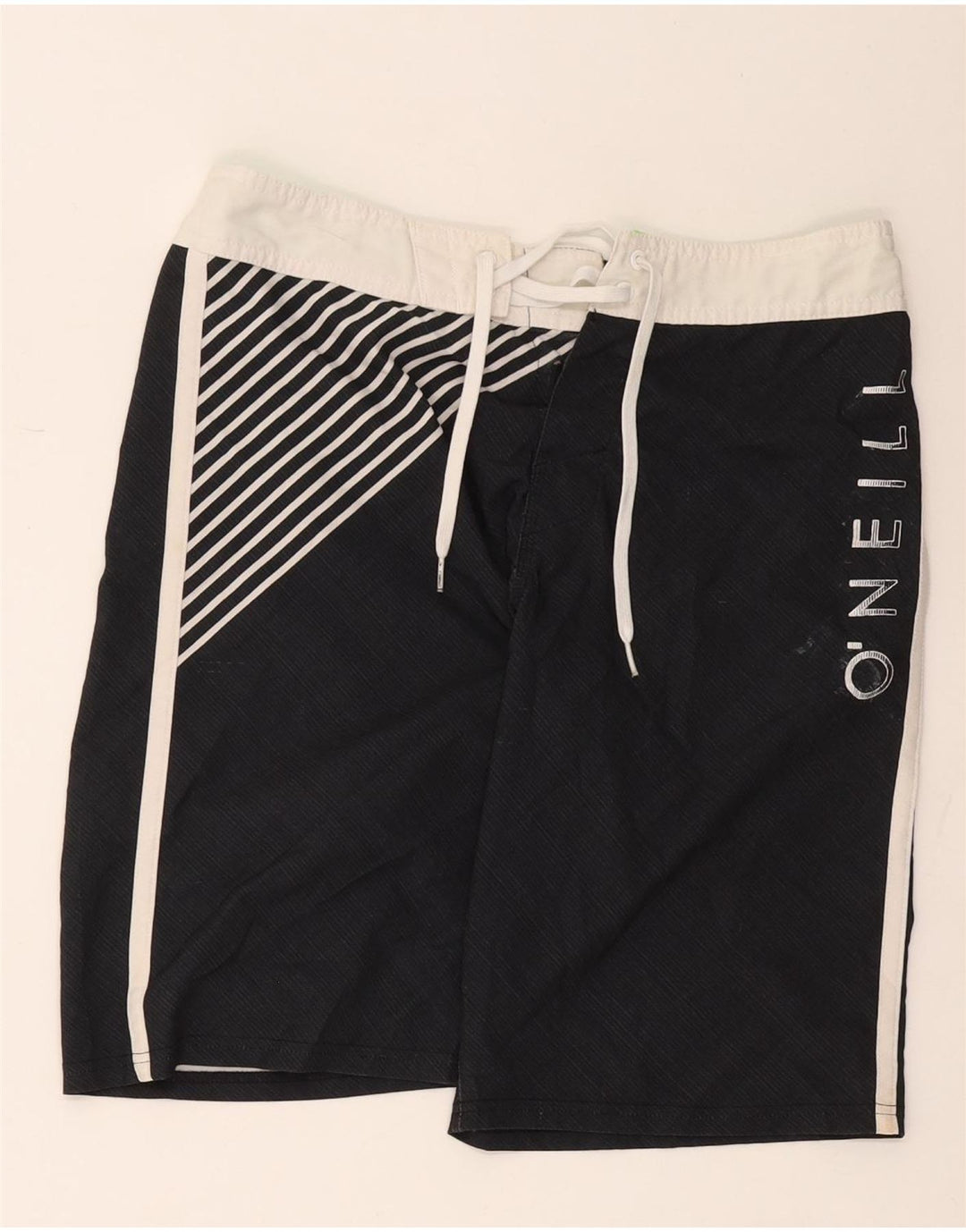 O'Neill Mens Graphic Swimming Shorts Medium  Black Striped Polyester