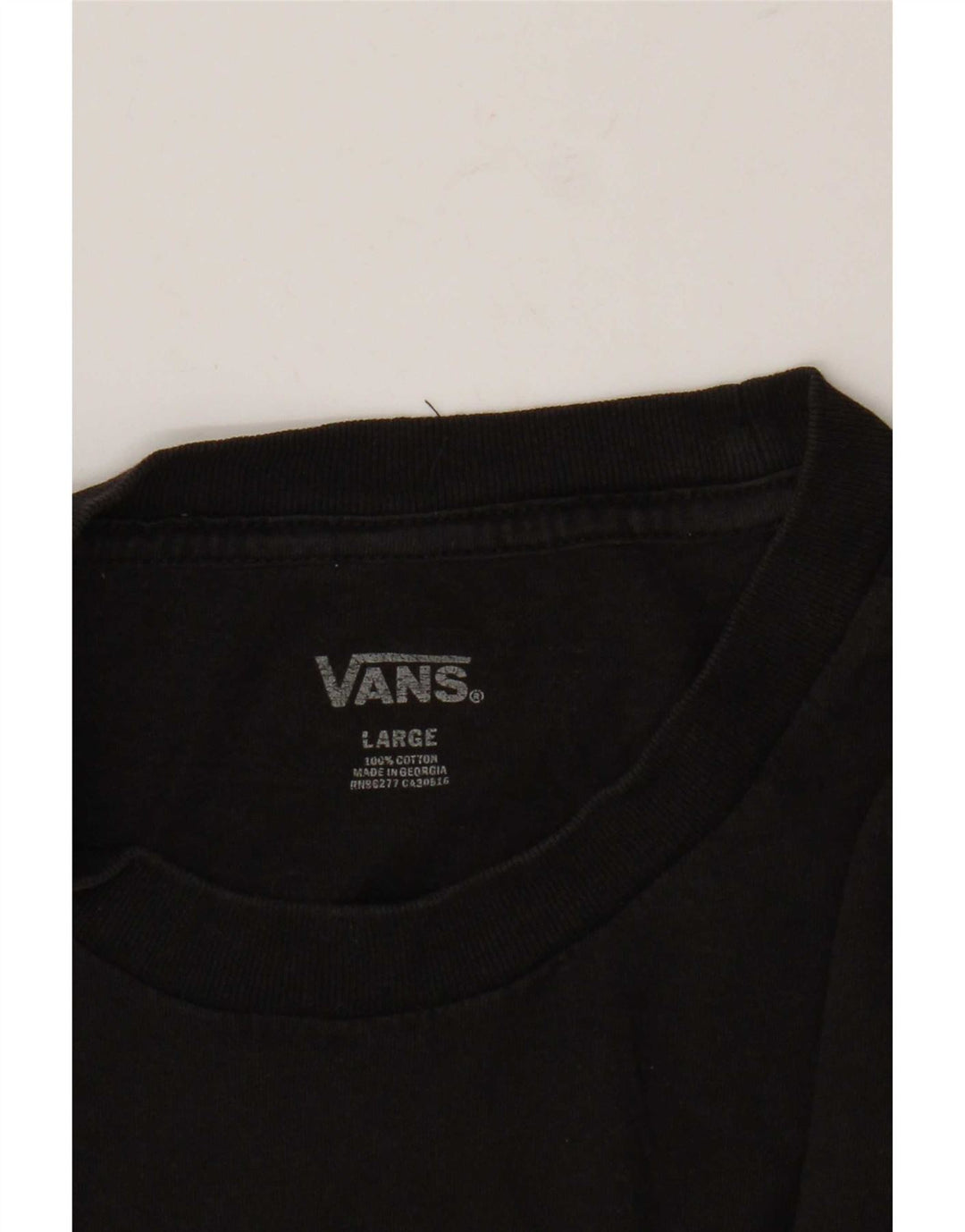 Vans Mens T-Shirt Top Large Black Cotton