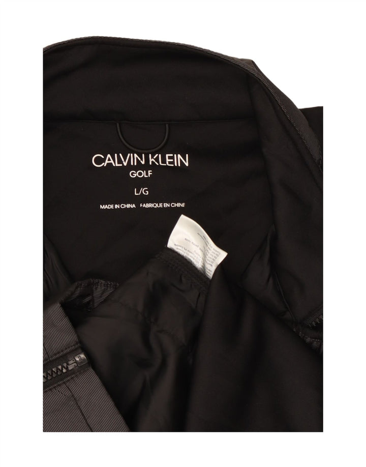 Calvin Klein Mens Tracksuit Top Jacket Large Black Nylon