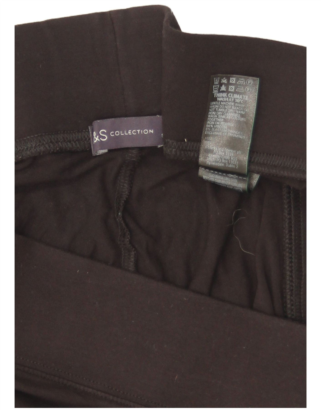 Marks & Spencer Womens Capri Leggings UK 18 XL Black Viscose