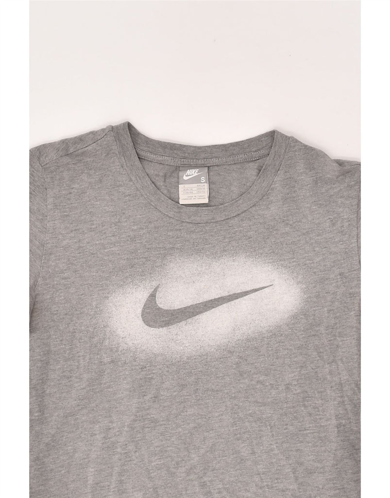 NIKE Womens Graphic T-Shirt Top UK 8/10 Small Grey Polyester | Vintage Nike | Thrift | Second-Hand Nike | Used Clothing | Messina Hembry 