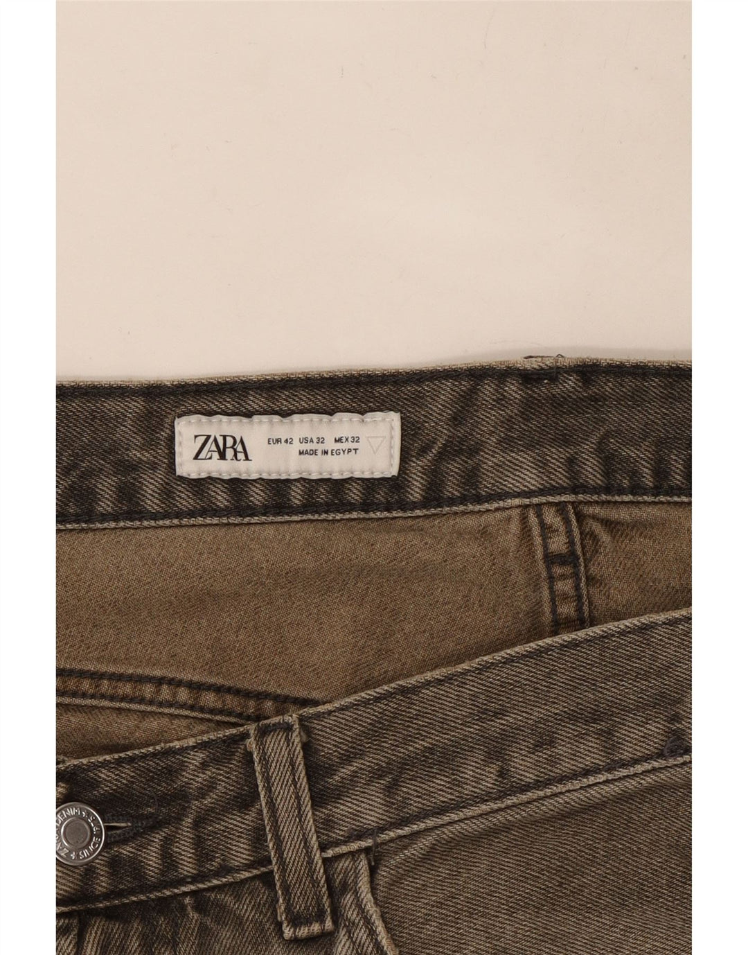 Zara Womens Loose Jeans EU 42 Large W32 L32 Grey Cotton