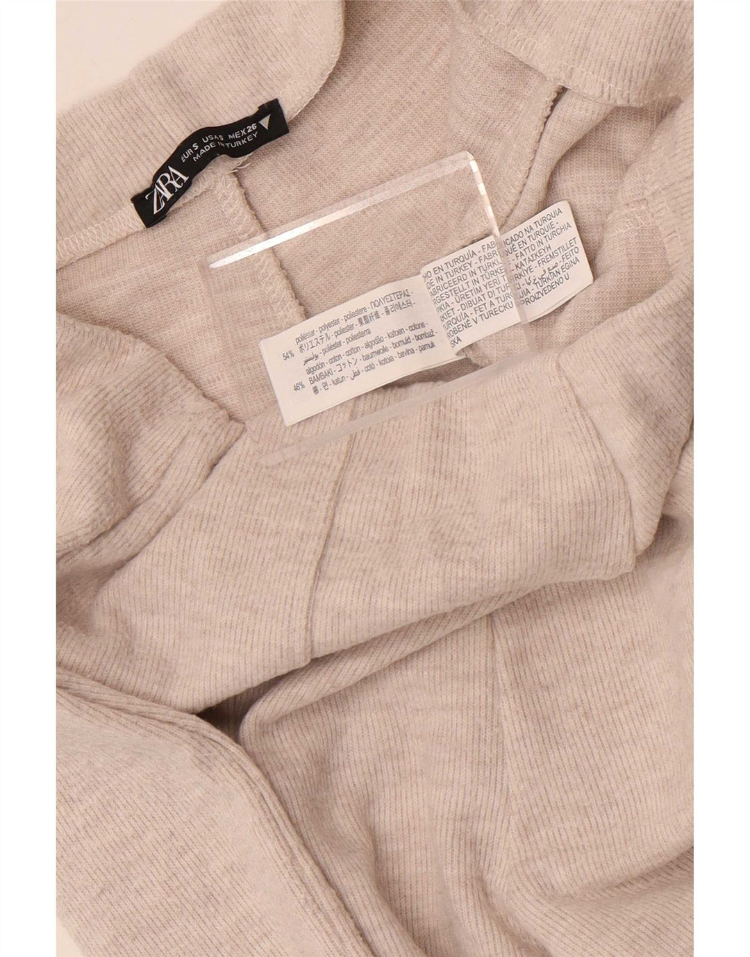 Zara Womens Knit Wide Leg Trousers Small W28 L30 Grey Polyester