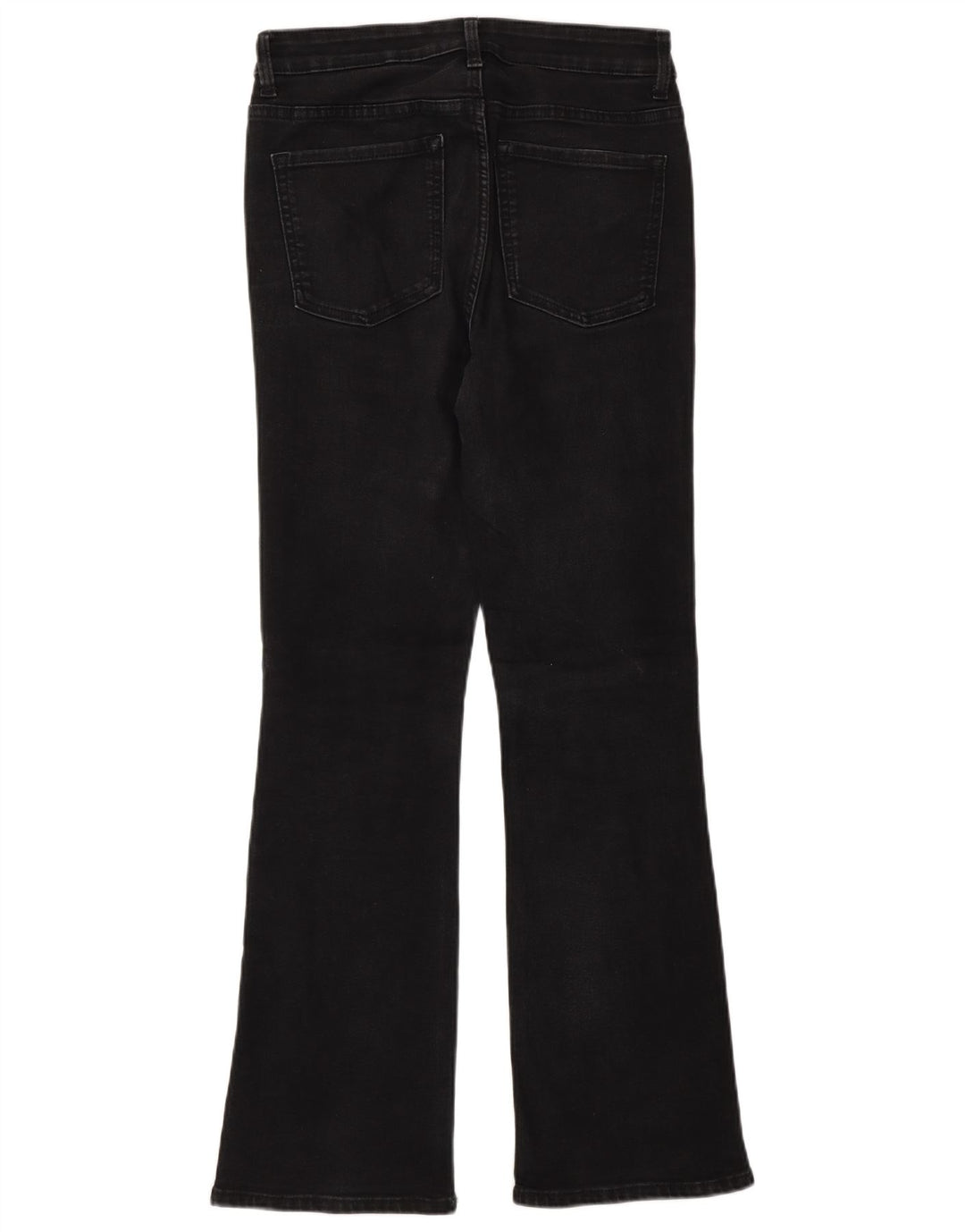 Marks & Spencer Womens Flared Jeans UK 10 Small W26 L30 Grey Cotton