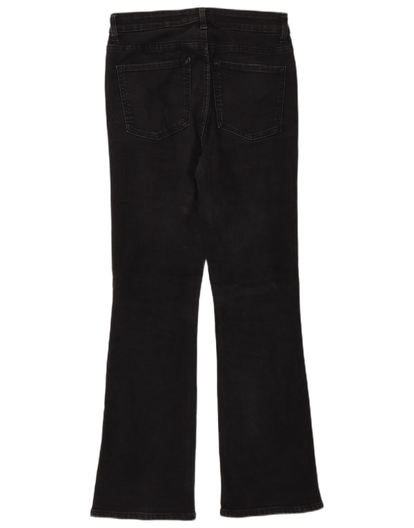 Marks & Spencer Womens Flared Jeans UK 10 Small W26 L30 Grey Cotton