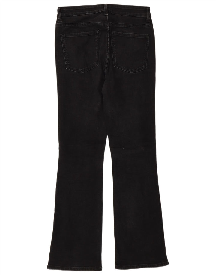 Marks & Spencer Womens Flared Jeans UK 10 Small W26 L30 Grey Cotton