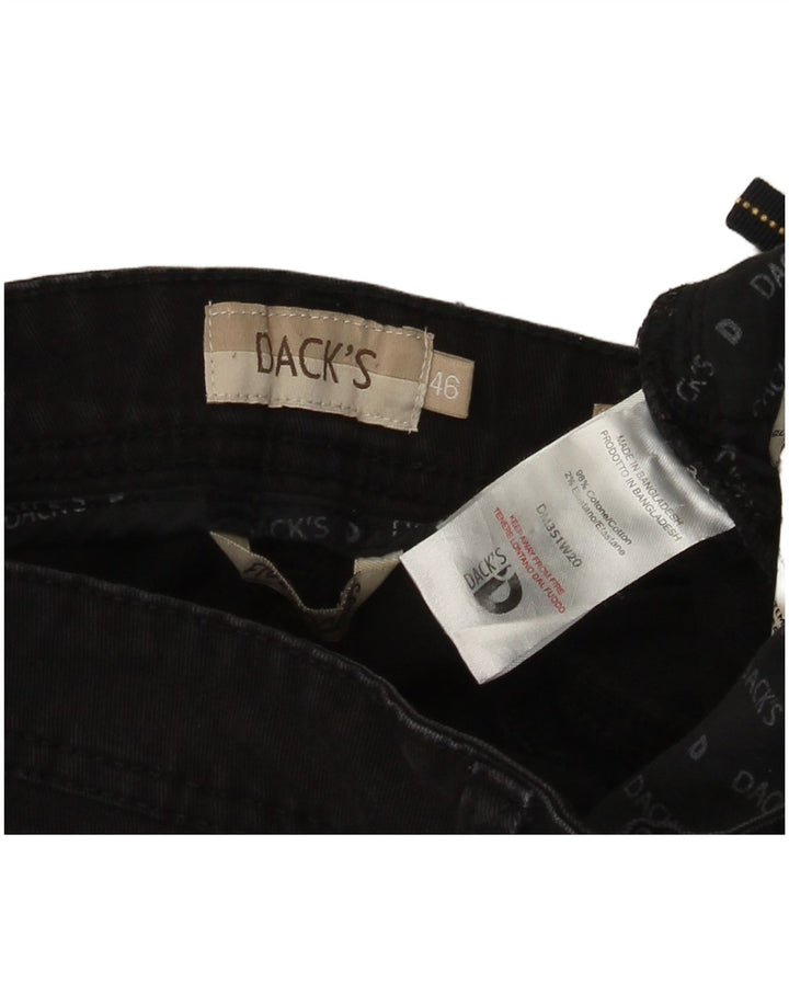 Dack's Mens Slim Fit Straight Jeans IT 46 Small W30 L30 Black Cotton