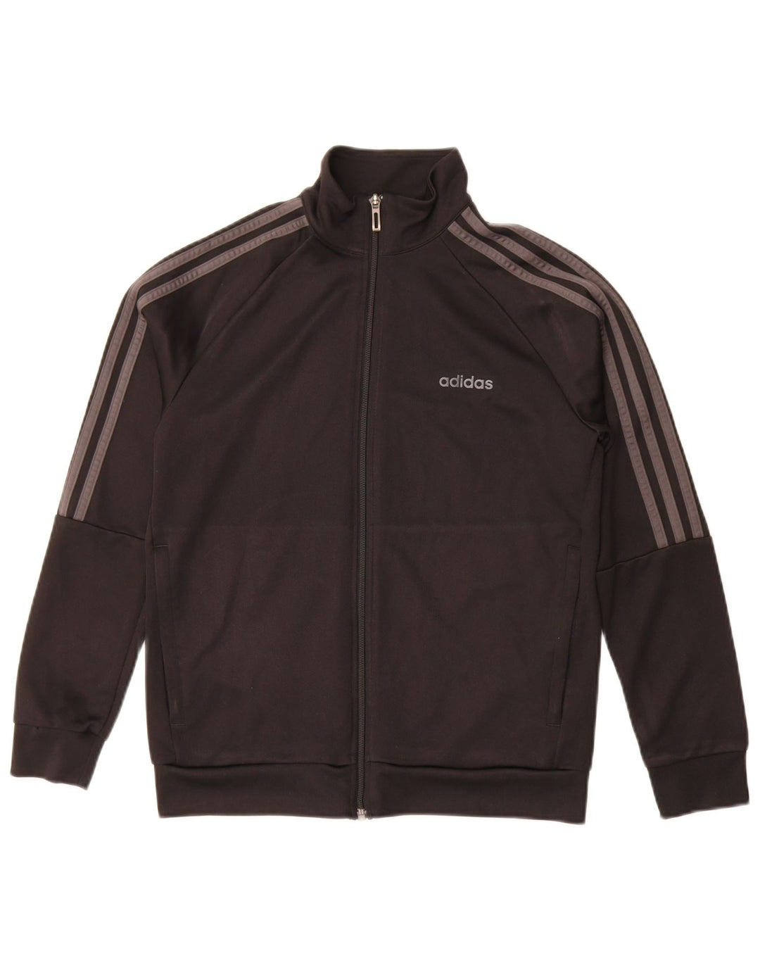 Adidas Boys Climalite Tracksuit Top Jacket 13-14 Years Black Polyester