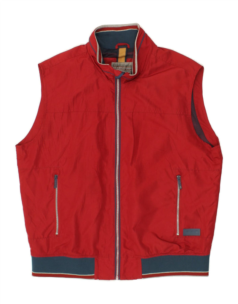 SEA BARRIER Mens Gilet UK 42 XL Red Polyester | Vintage Sea Barrier | Thrift | Second-Hand Sea Barrier | Used Clothing | Messina Hembry 