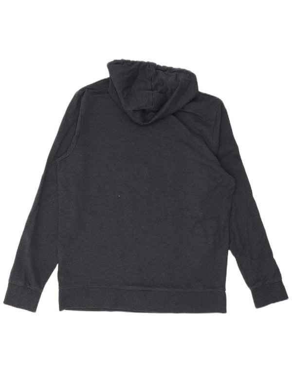 JACK & JONES Mens Graphic Hoodie Jumper Large Navy Blue Cotton