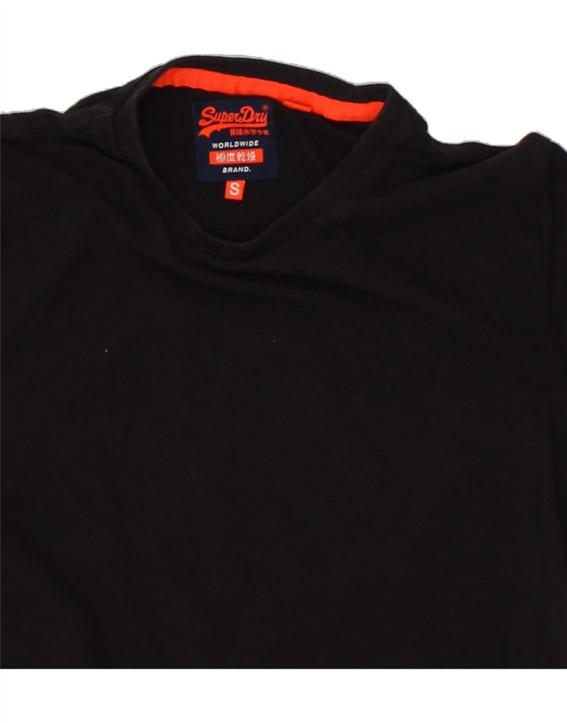 SUPERDRY Mens T-Shirt Top Small Black Cotton | Vintage Superdry | Thrift | Second-Hand Superdry | Used Clothing | Messina Hembry 