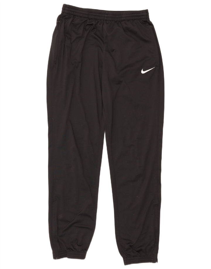 NIKE Mens Dri Fit Tracksuit Trousers Joggers Large Black Polyester