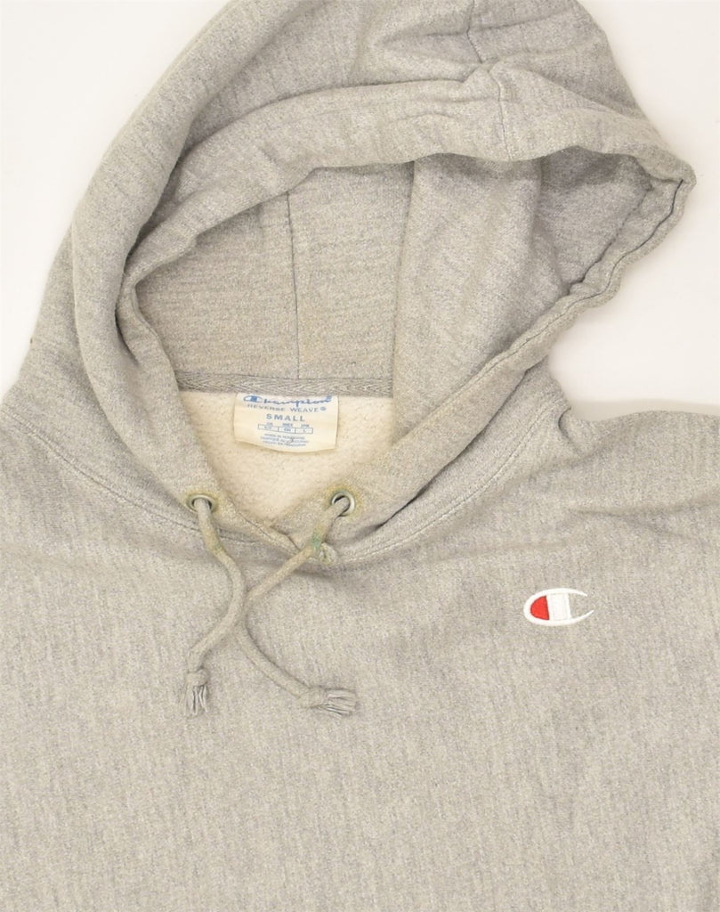 CHAMPION Womens Oversized Hoodie Jumper UK 10 Small Grey Cotton | Vintage Champion | Thrift | Second-Hand Champion | Used Clothing | Messina Hembry 