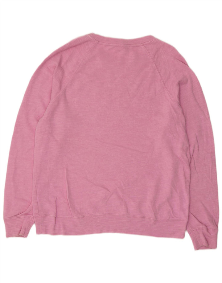 Marks & Spencer Womens Graphic Sweatshirt Jumper UK 12 Medium Pink Flecked