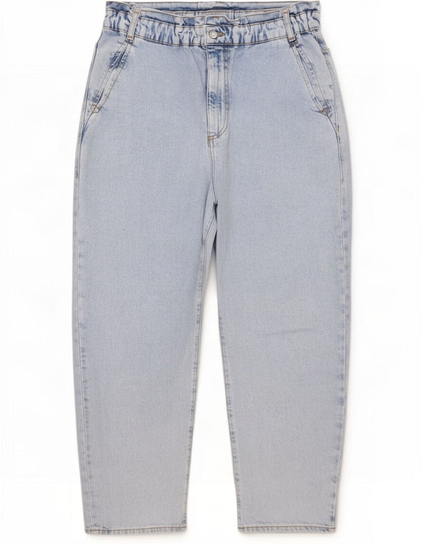 Zara Womens High Rise Tapered Jeans EU 44 XL W34 L26 White