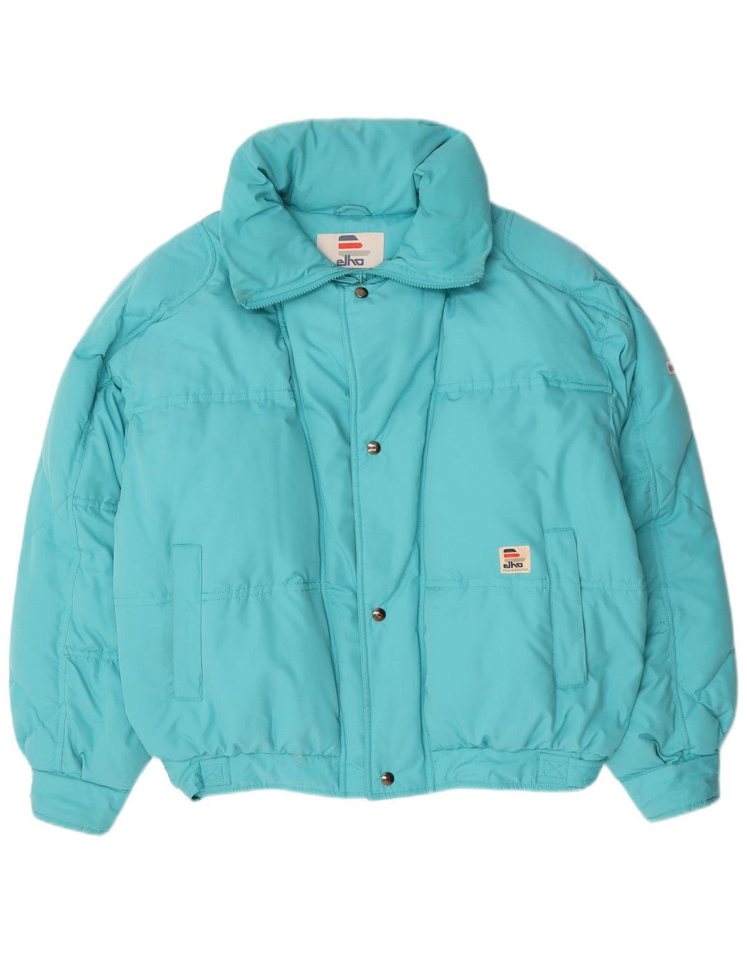Elho Mens Oversized Padded Jacket IT 50 Large Turquoise Polyester