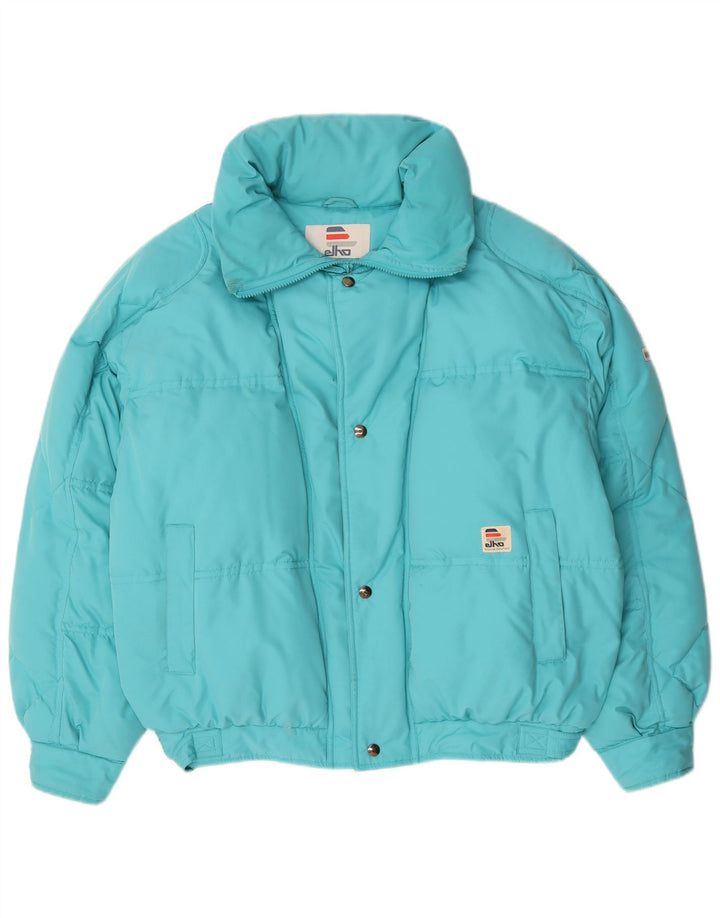 Elho Mens Oversized Padded Jacket IT 50 Large Turquoise Polyester