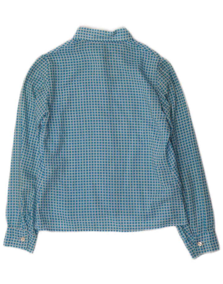 Vintage Womens Shirt UK 10 Small Blue Check