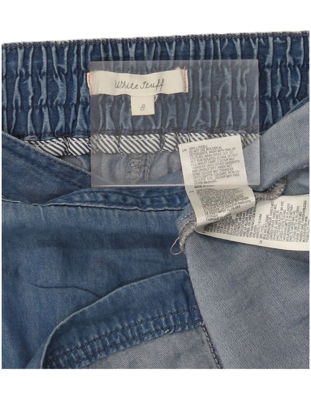 White Stuff Womens Denim Skirt UK 8 Small W28  Blue Lyocell