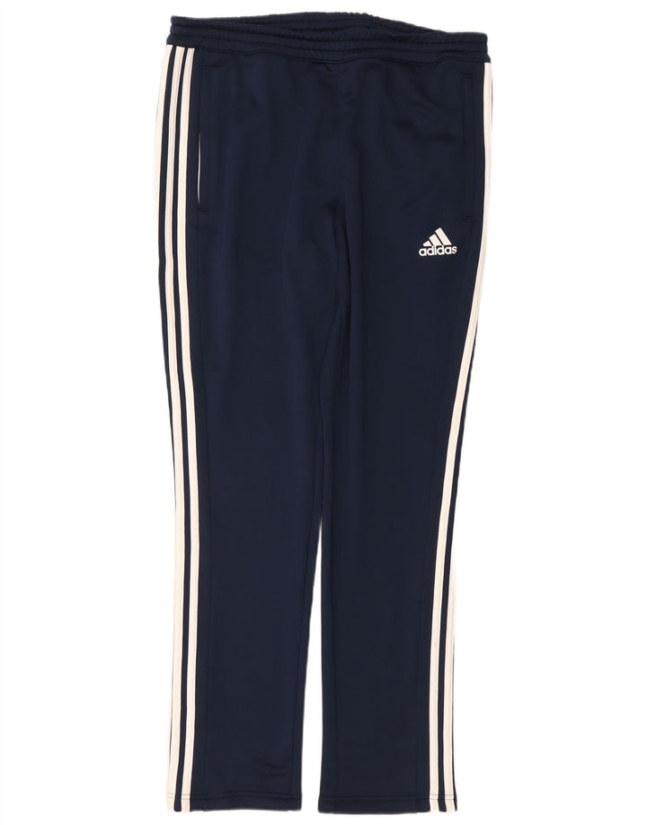 ADIDAS Mens Tracksuit Trousers Large Navy Blue Polyester