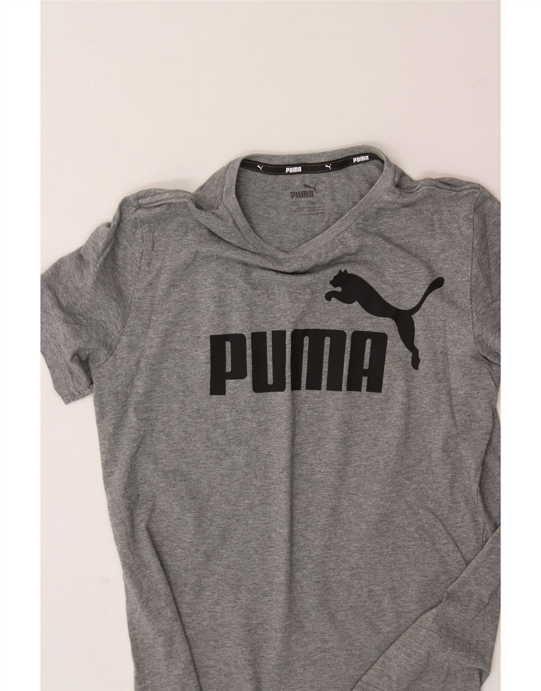 PUMA Boys Graphic T-Shirt Top 13-14 Years Grey Cotton Vintage Puma and Second-Hand Puma from Messina Hembry 