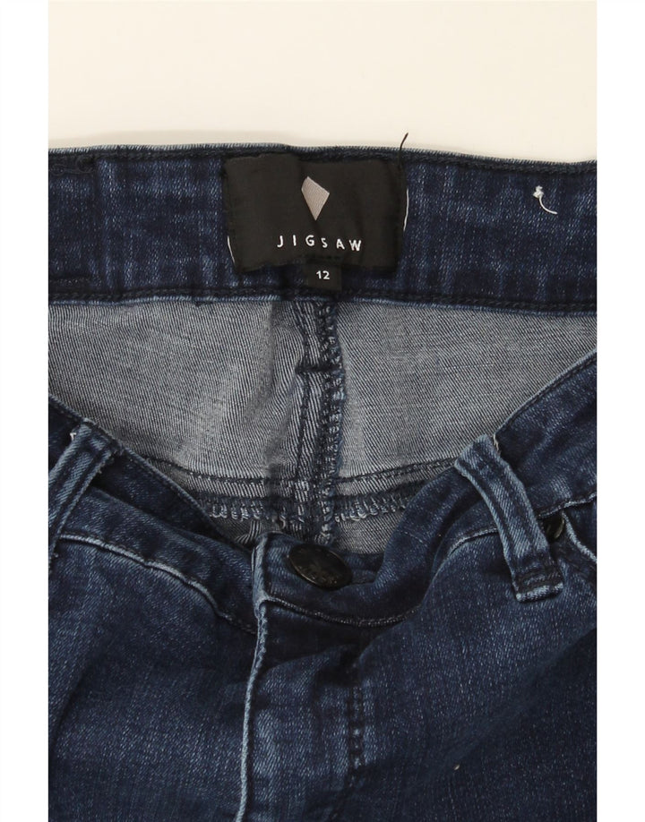 JIGSAW Womens Slim Jeans UK 12 Medium W28 L27 Navy Blue Cotton Vintage Jigsaw and Second-Hand Jigsaw from Messina Hembry 