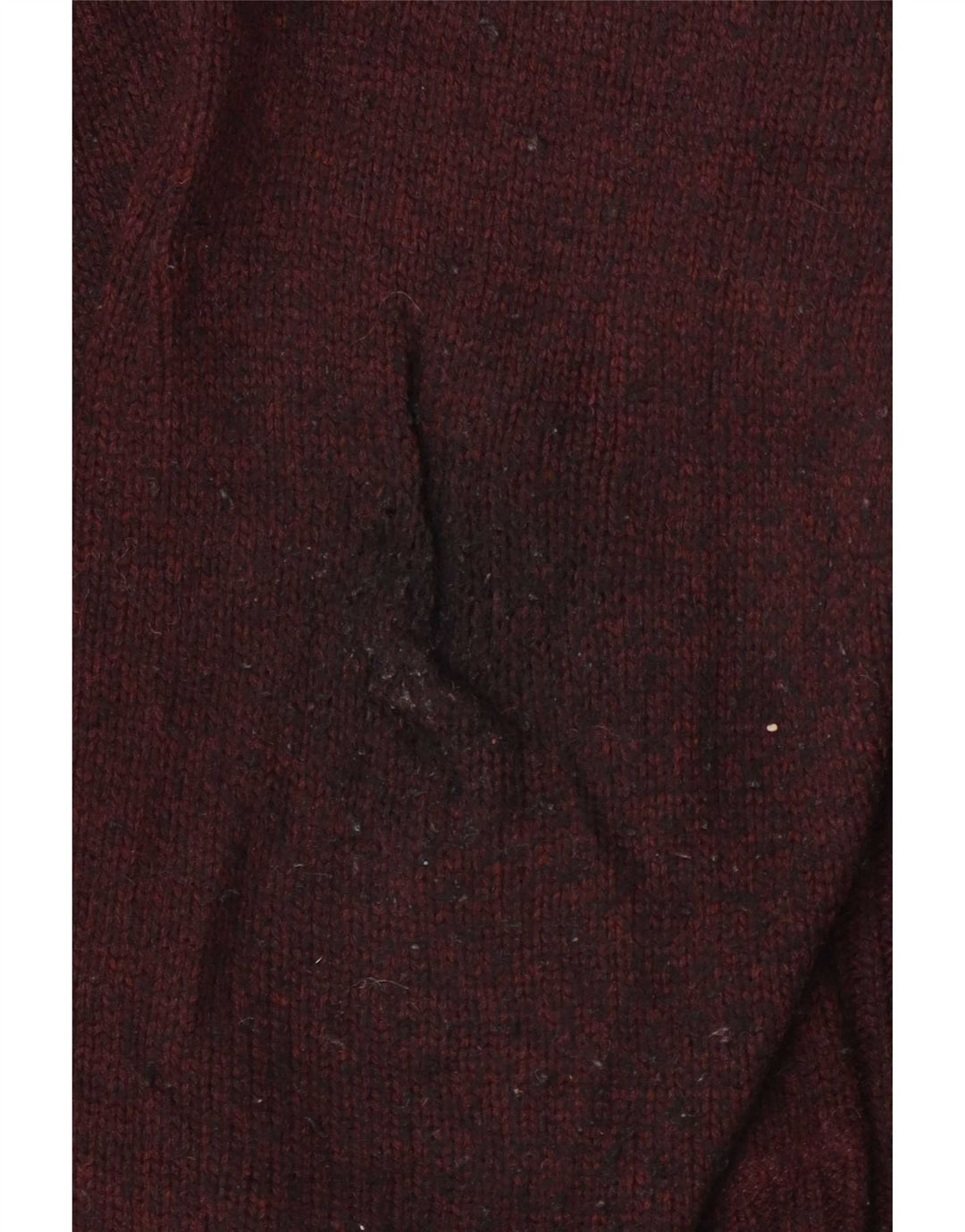 Marks & Spencer Mens Zip Neck Jumper Sweater Large Burgundy Lambswool