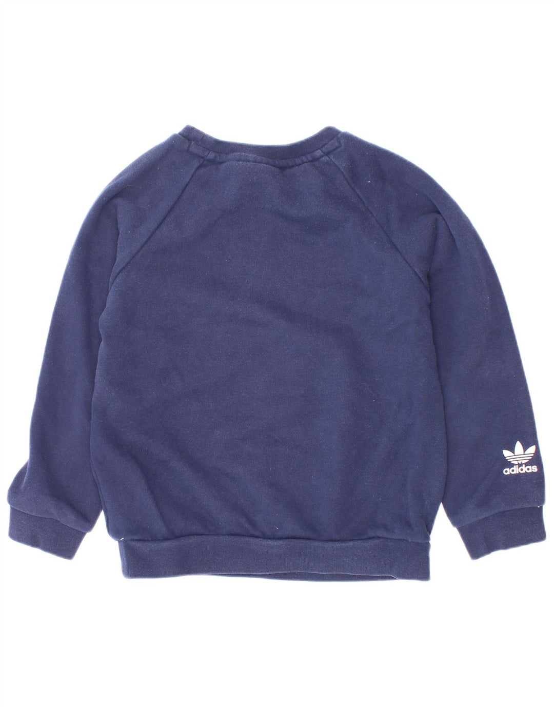 Adidas Boys Graphic Sweatshirt Jumper 3-4 Years Navy Blue Cotton