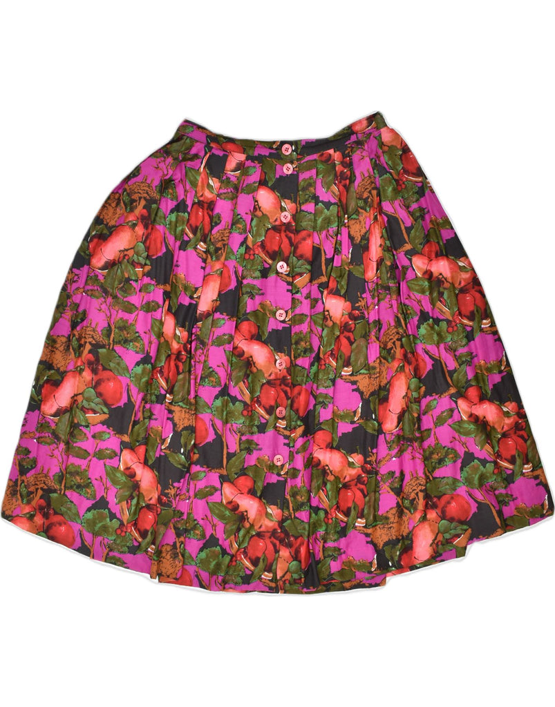 VINTAGE Womens Circular Skirt W30 Medium Multicoloured Floral | Vintage | Thrift | Second-Hand | Used Clothing | Messina Hembry 