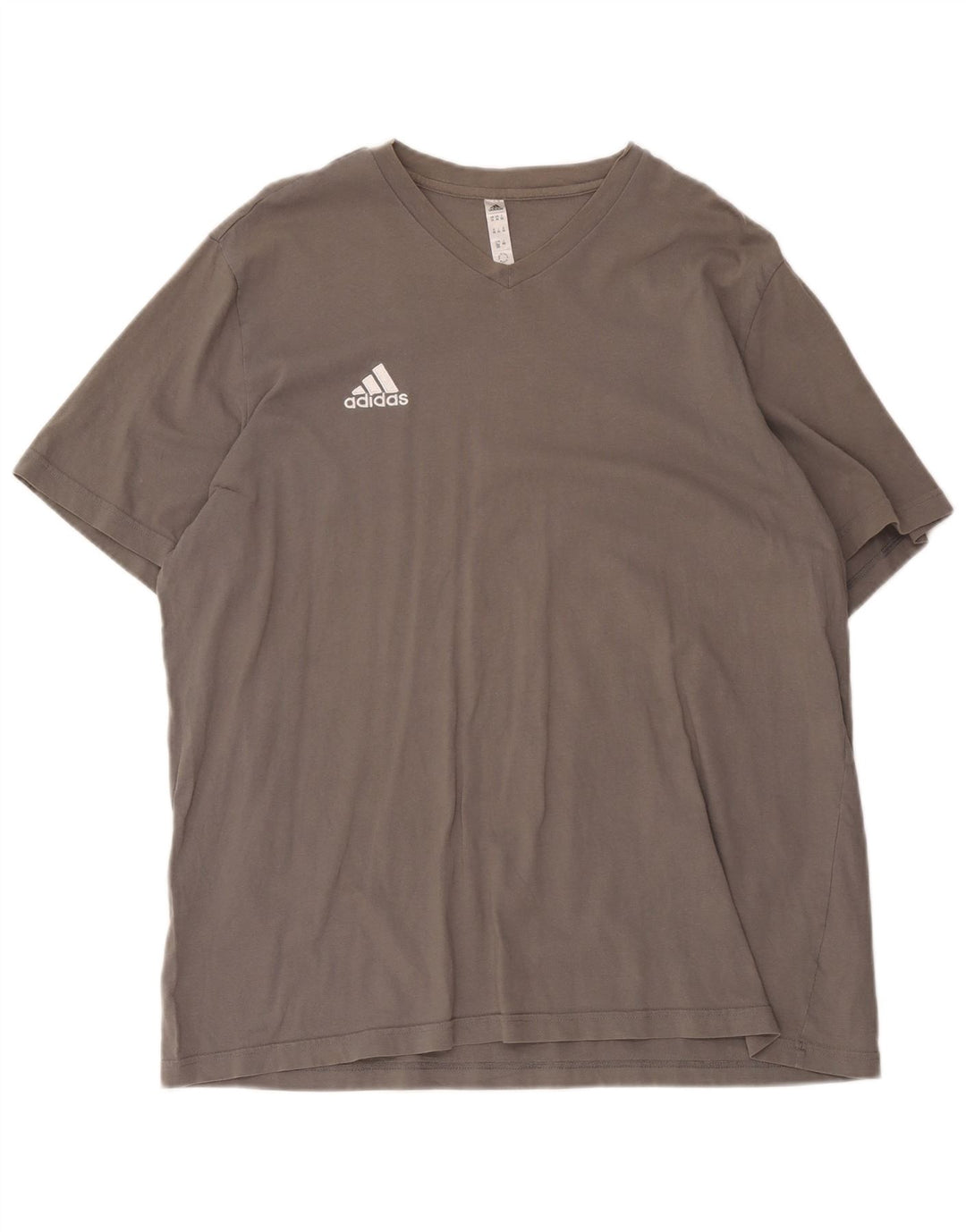 Adidas Mens T-Shirt Top 2XL Grey Cotton