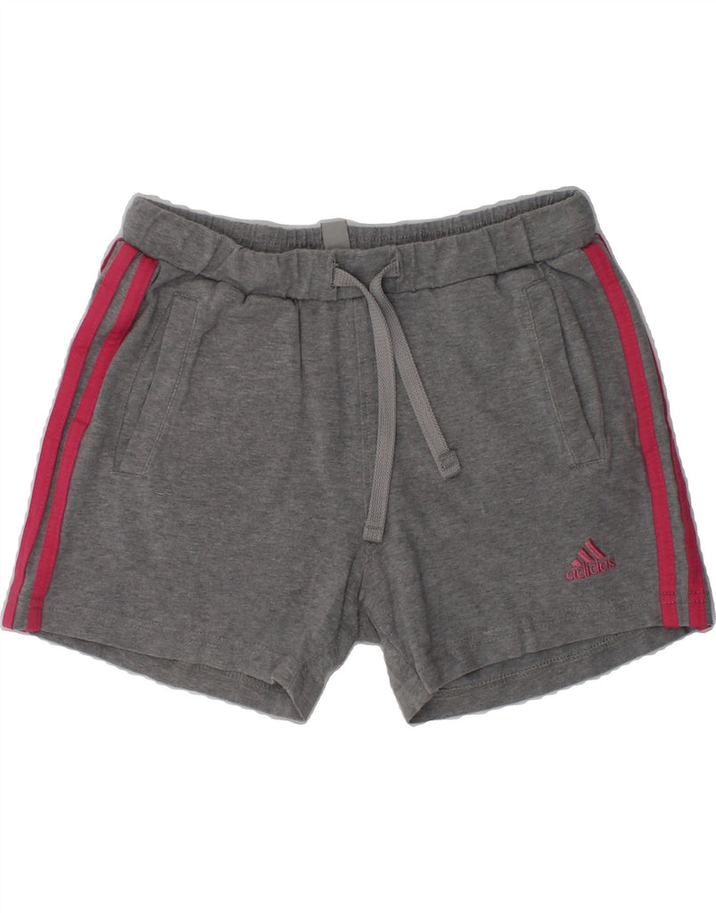 ADIDAS Girls Sport Shorts 11-12 Years Grey Cotton | Vintage Adidas | Thrift | Second-Hand Adidas | Used Clothing | Messina Hembry 