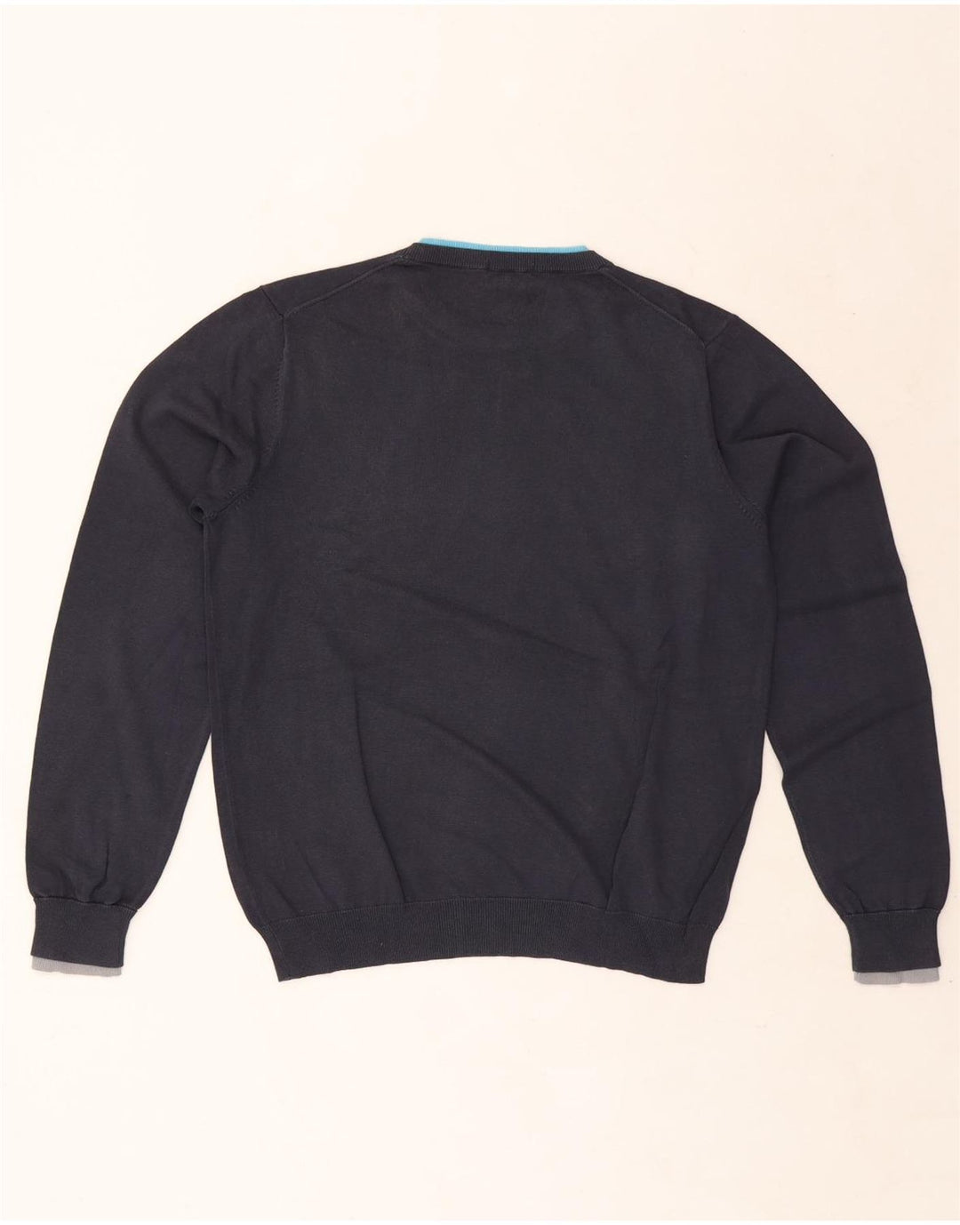 Sun68 Mens Crew Neck Jumper Sweater Small Navy Blue Cotton