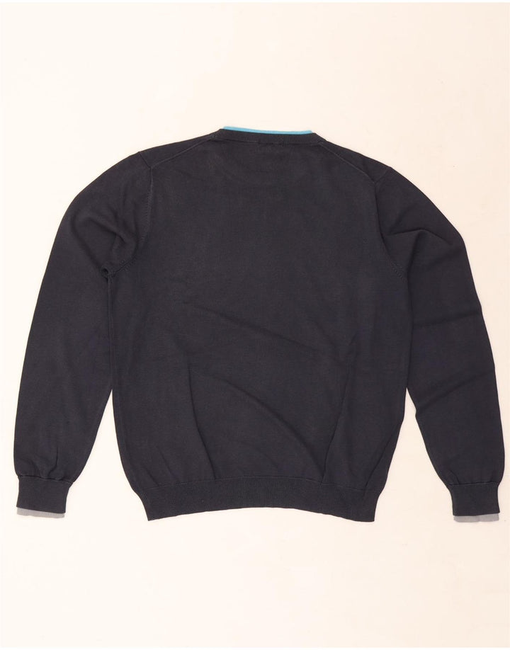 Sun68 Mens Crew Neck Jumper Sweater Small Navy Blue Cotton