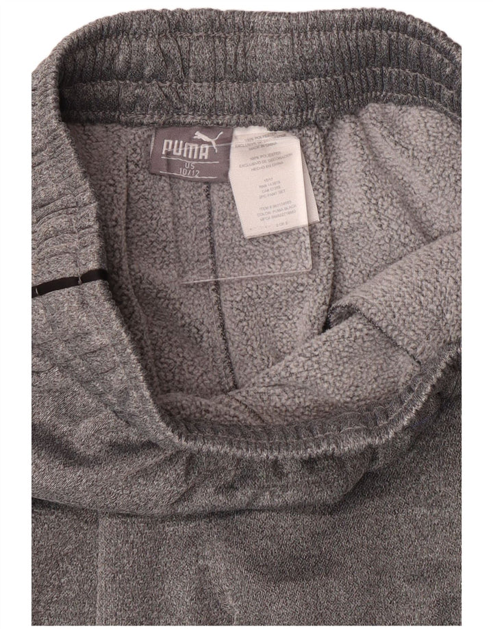 Puma Boys Tracksuit Trousers 10-11 Years Grey Polyester