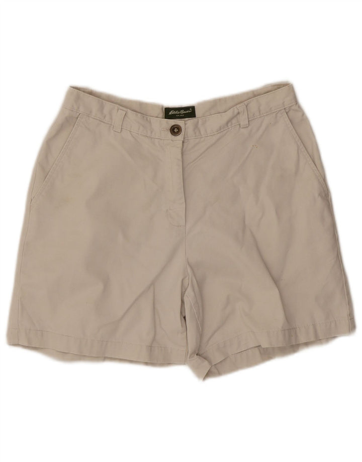 Eddie Bauer Womens Chino Shorts US 10 Large W30  White