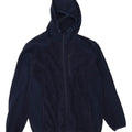REEBOK Mens Hooded Fleece Jacket UK 42 XL Navy Blue Polyester Vintage Reebok and Second-Hand Reebok from Messina Hembry 