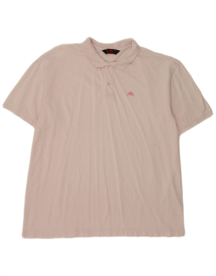 Kappa Mens Polo Shirt 2XL Pink Cotton