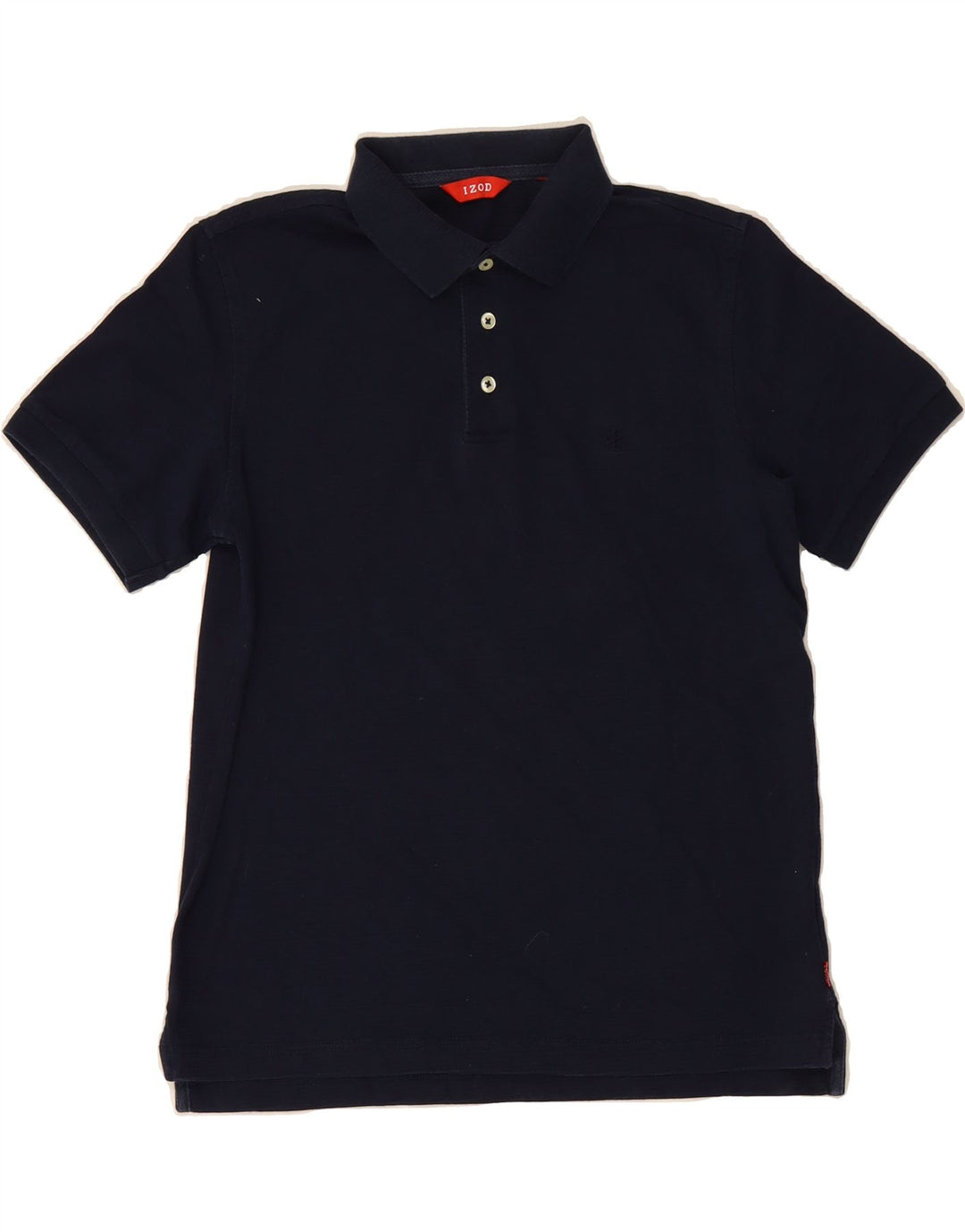 IZOD Mens Polo Shirt Small Navy Blue Striped Cotton Vintage Izod and Second-Hand Izod from Messina Hembry 