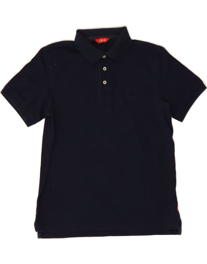 IZOD Mens Polo Shirt Small Navy Blue Striped Cotton Vintage Izod and Second-Hand Izod from Messina Hembry 