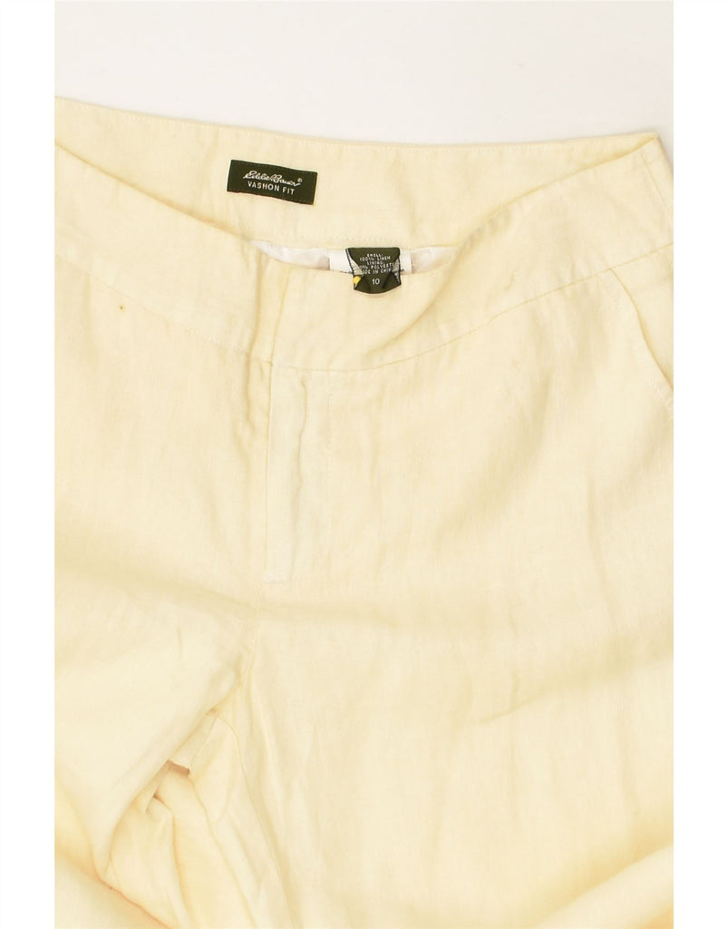 EDDIE BAUER Womens Straight Chino Trousers US 10 Large W34 L31 Yellow | Vintage Eddie Bauer | Thrift | Second-Hand Eddie Bauer | Used Clothing | Messina Hembry 