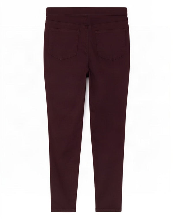 Marks & Spencer Womens Slim Cropped Trousers UK 16 Large W34 L26 Purple